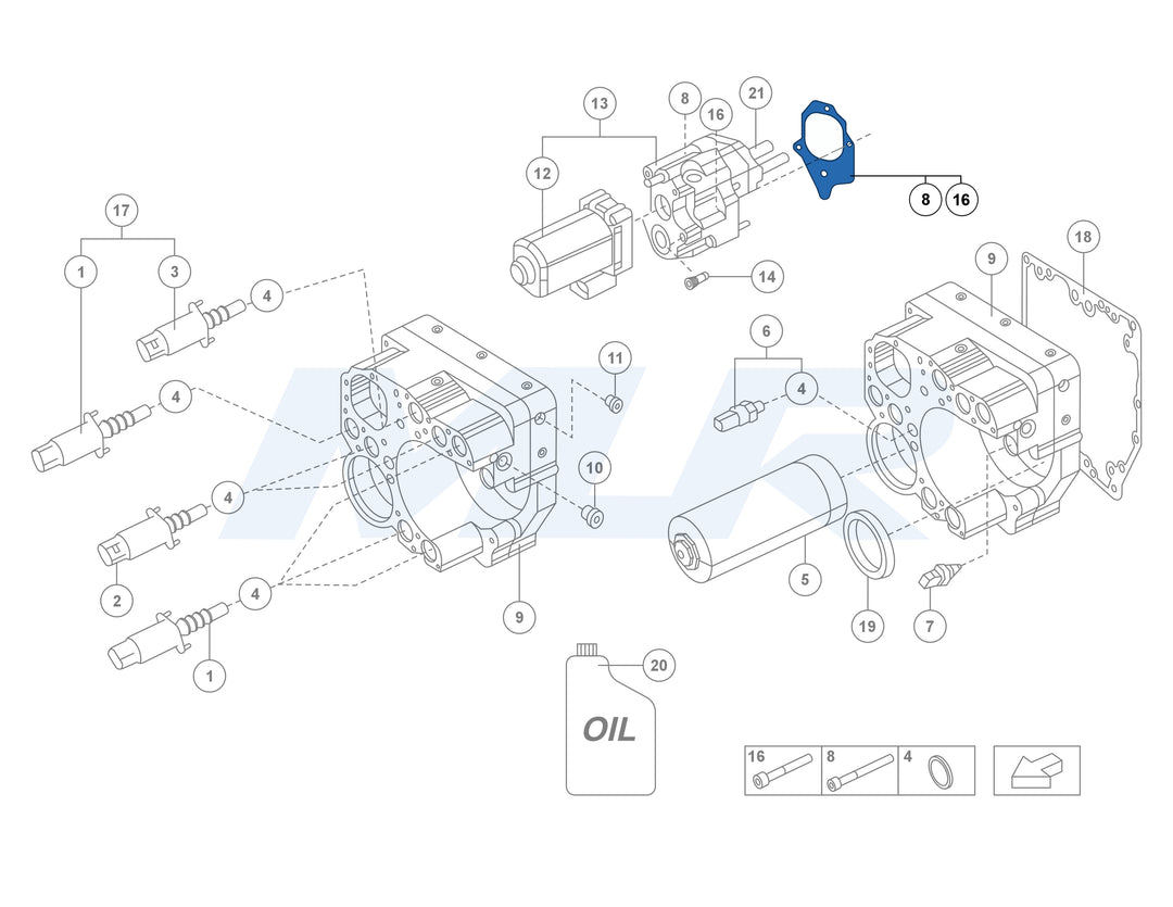 Lamborghini E-Gear ISR Gasket For Hydraulic Pump 470398009A