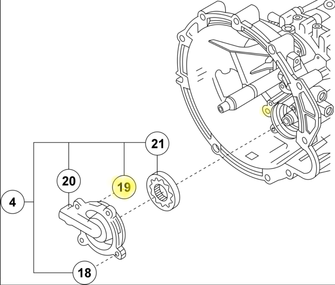 Lamborghini E-Gear ISR Gasket set for oil pump 470398008C