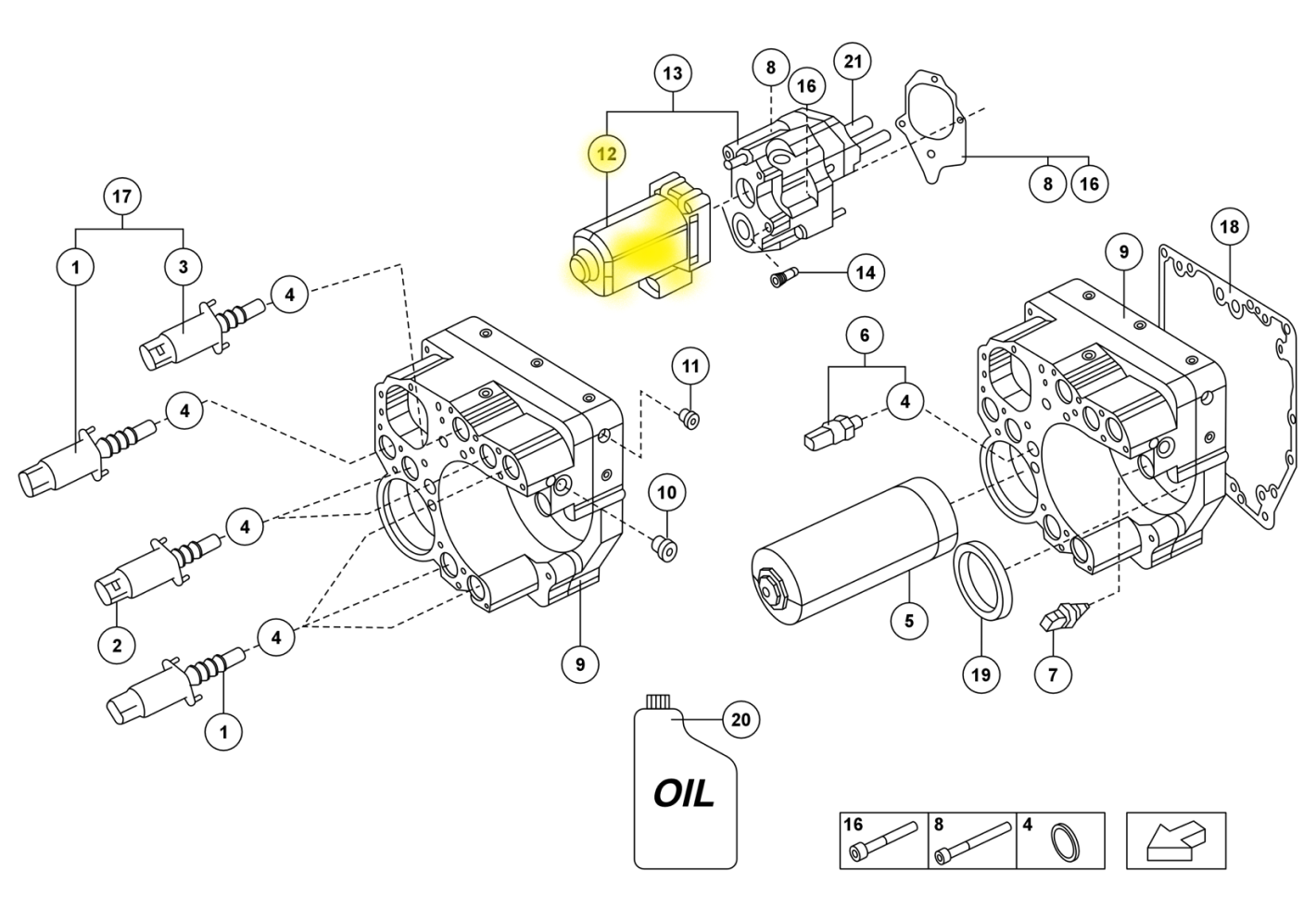 Lamborghini Motor hydraulic pump  470398199 470398162 0CE301247A
0CE301247 ISR E-Gear Aventador