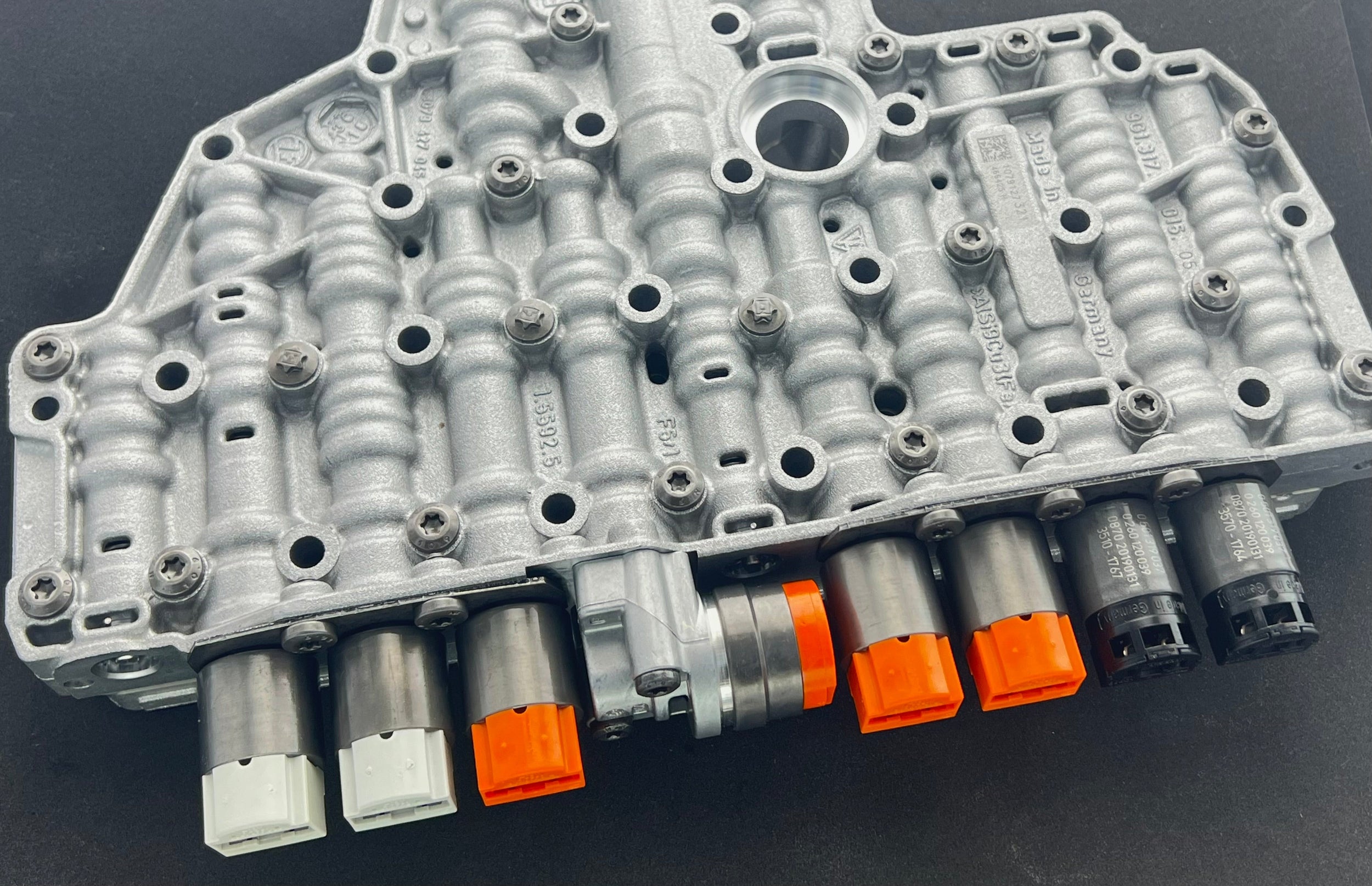 Porsche PDK transmission valve body 9G131701510 Rebuilt Porsche PDK Transmission Valve Body 9G131701535 solenoid clutch pressure shift white black orange germany 911 boxster boxtercayman Carrera, Carrera 4, Carrera 4 Black Edition, Carrera 4 GTS, Carrera 4S, Carrera Black Edition, Carrera GTS, Carrera S, GT3, GT3 RS, R, Targa 4, Targa 4 GTS, Targa 4S 718 
718 CAYMAN 987 991  9G131701535
9G131701500 9G131701505 9G131701510 91831701500